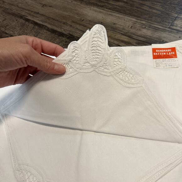 Vintage Battenburg Lace white Placemats & cloth Napkins NEW Set Of 4 - Picture 2 of 6